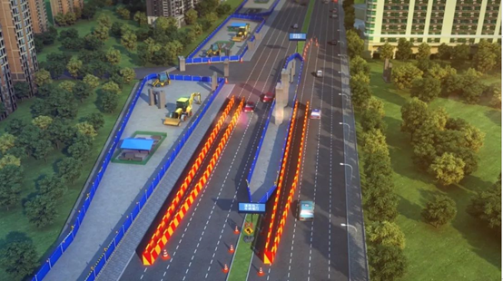施工阶段交通疏解方案模拟